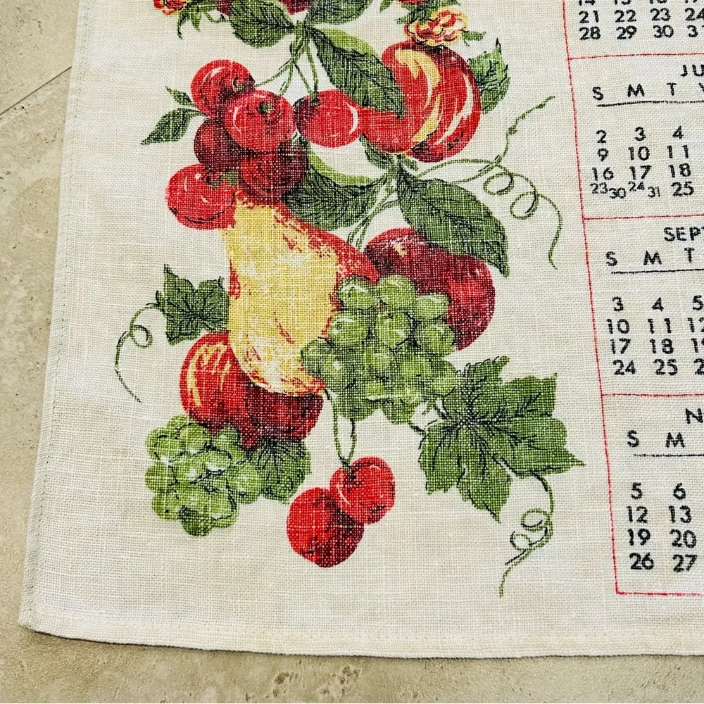 Peace and Plenty 1967 Calendar Tea Towel